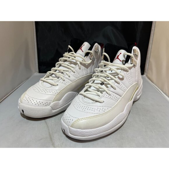 AIR JORDAN 12 RETRO (GS) WHITE/VARSITY RED BLACK - 153265 163 Youth size 5 - Picture 4 of 8